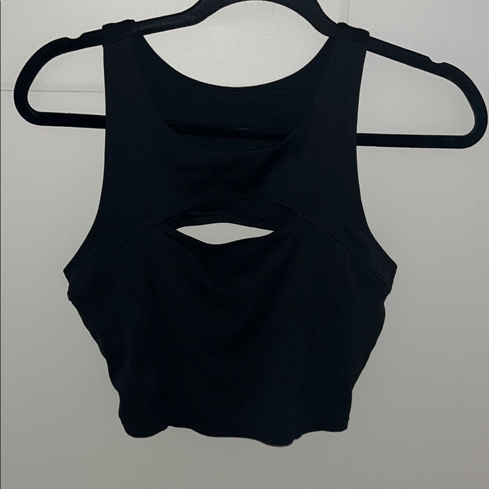 Zella Black Cutout Sports Bra Crop Top